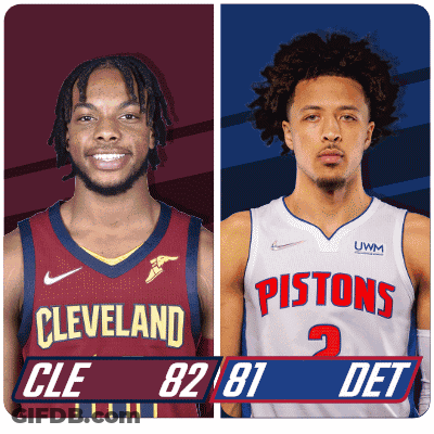 Cleveland And Pistons Basketball Players GIF
