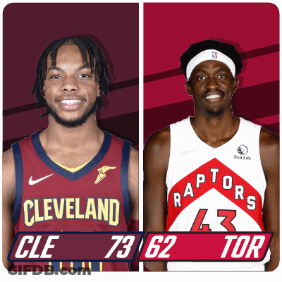 Cleveland And Raptors Basketball Players GIF