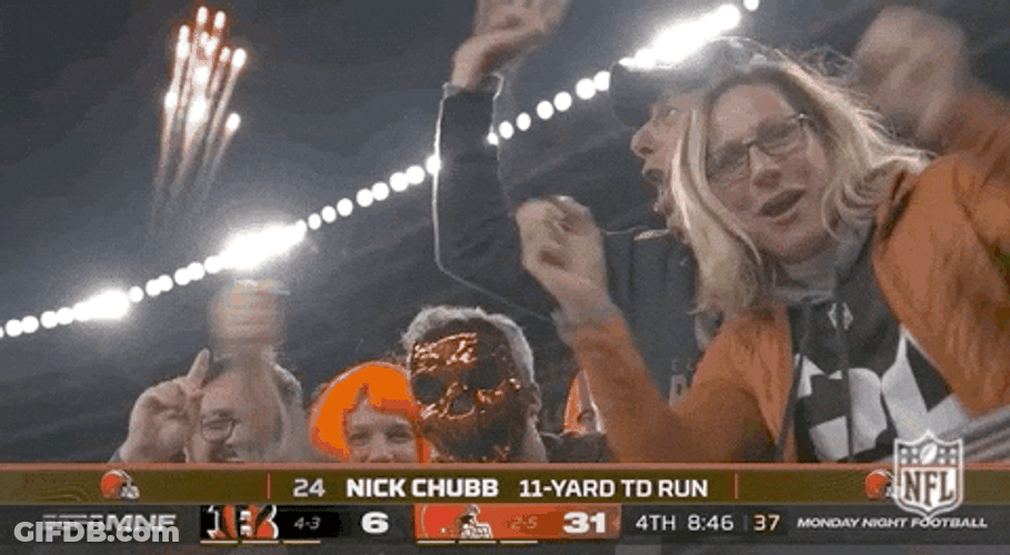 Cleveland Brown Noser Fans Celebrate GIF