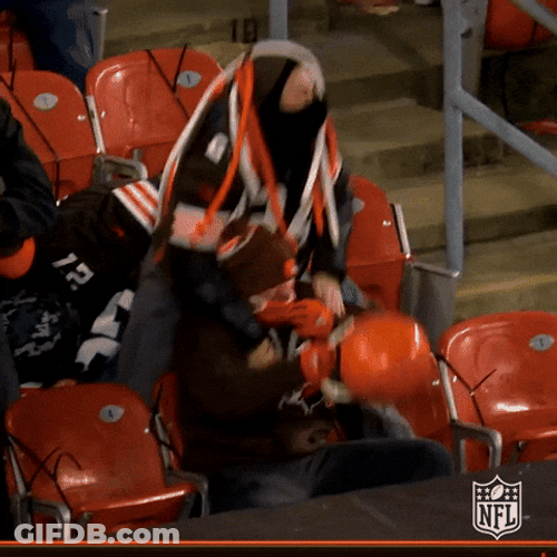 Cleveland Brown Noser Fans GIF