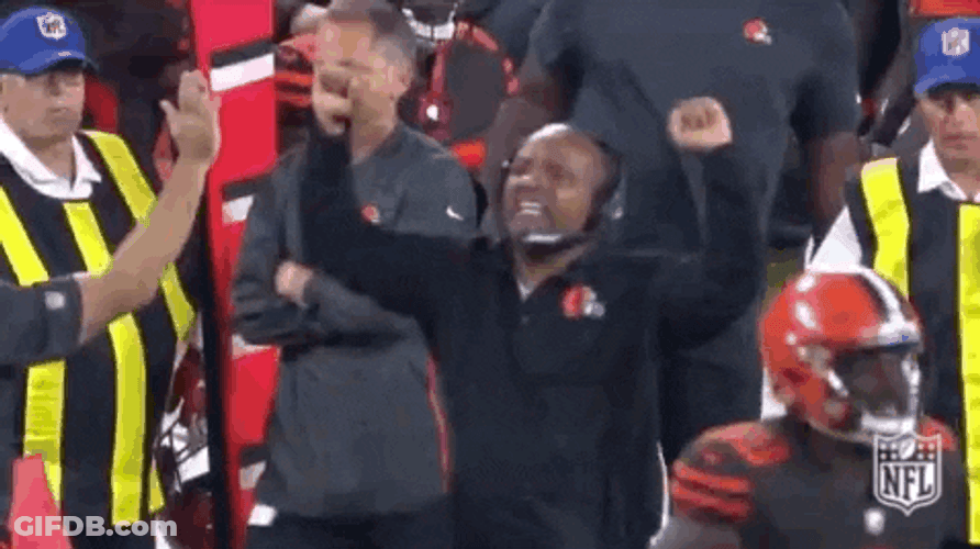 Cleveland Brown Noser Football Win GIF