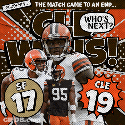 Cleveland Browns Advertisement The Match Came To An End Who's Next GIF