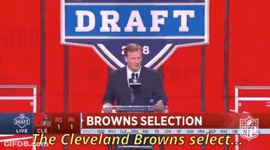 Cleveland Browns Draft Selection Announcement GIF