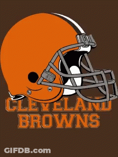 Cleveland Browns Logo With Orange Helmet GIF