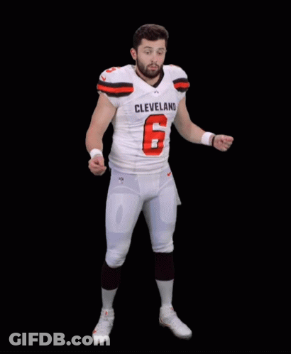 Cleveland Browns Player Dancing Arms Out GIF