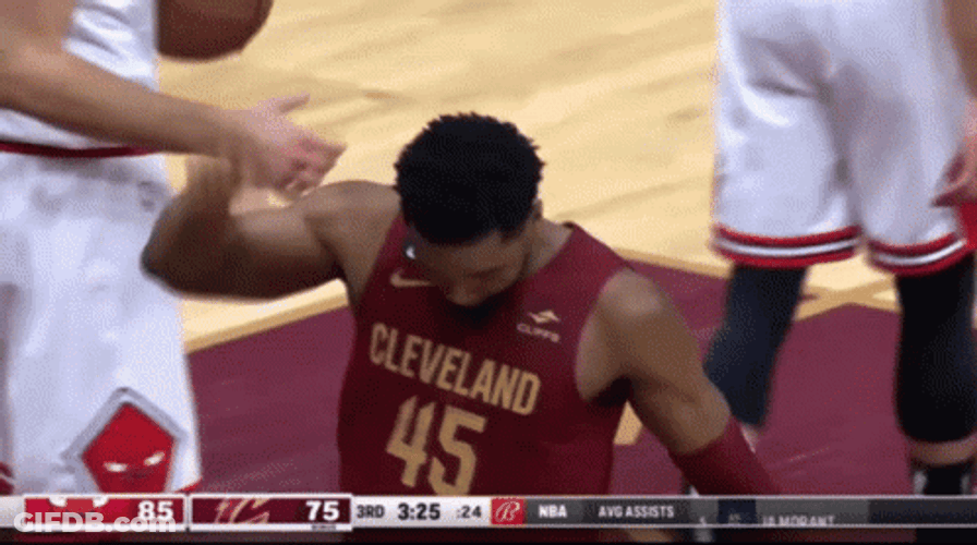 Cleveland Cavaliers Donovan Mitchell Arm Shake GIF