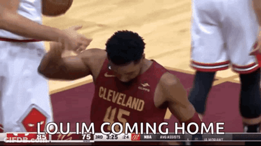 Cleveland Cavaliers Donovan Mitchell Head Down GIF