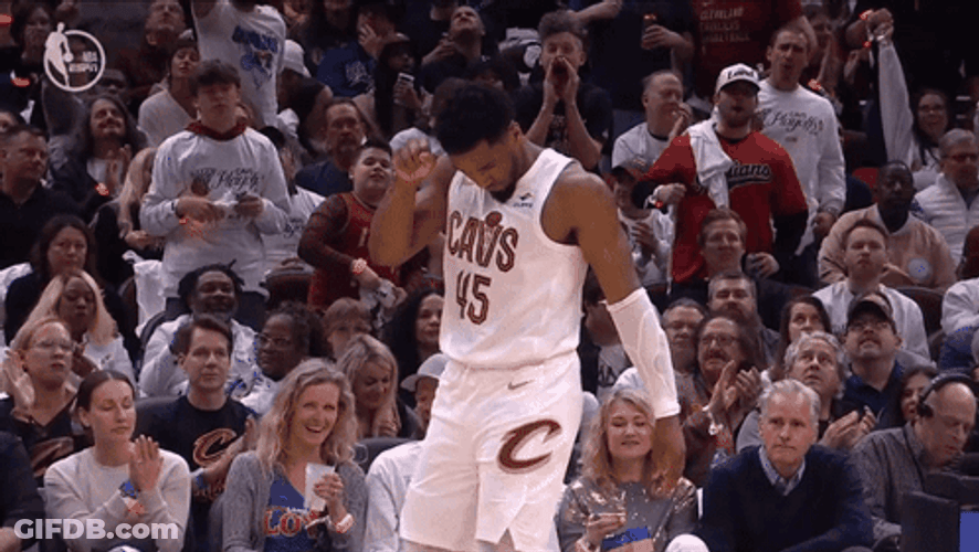Cleveland Cavaliers Donovan Mitchell Patting Head GIF