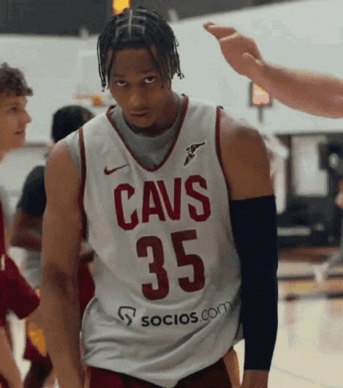 Cleveland Cavaliers Isaac Okoro Face Braided Hair GIF