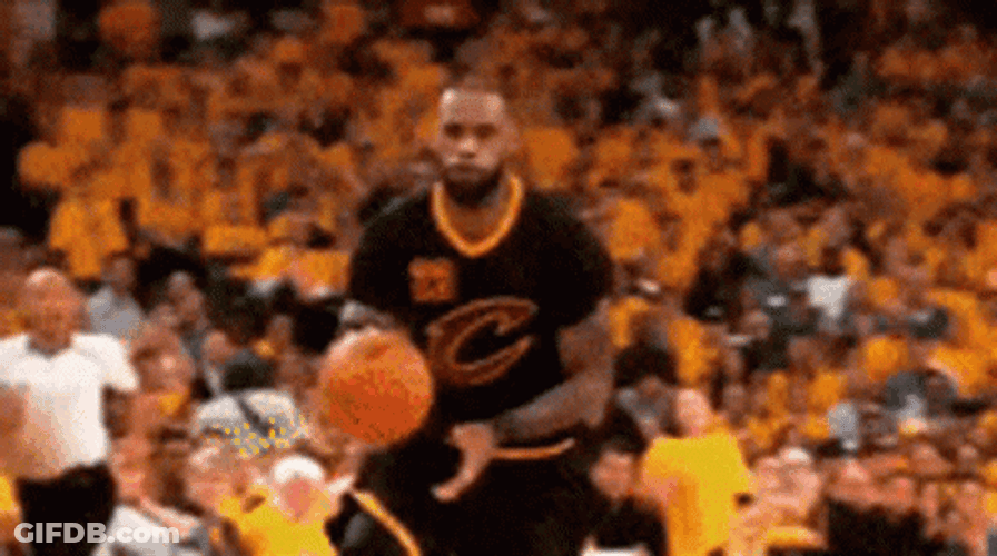 Cleveland Cavaliers Lebron James Defending Ball GIF