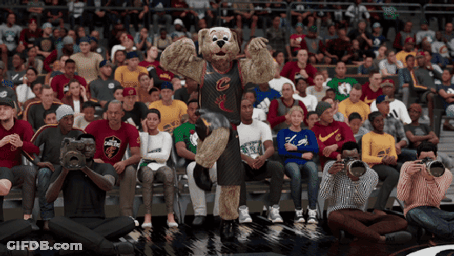 Cleveland Cavaliers Moondog Kicking GIF