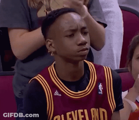 Cleveland Cavaliers Supporter Barely See GIF