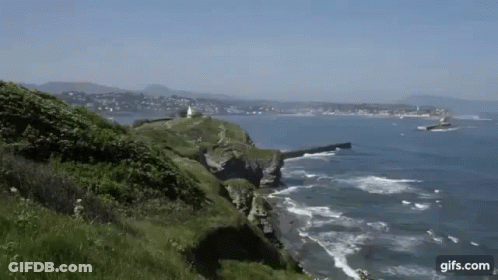 Cliff Overlooking Water Gifs.com GIF