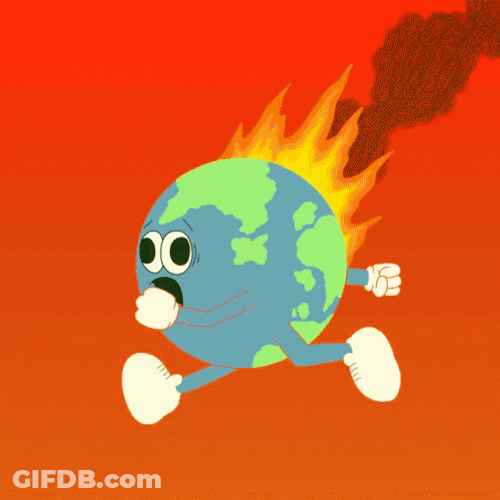 Climate Change Triggers Earth Fire GIF