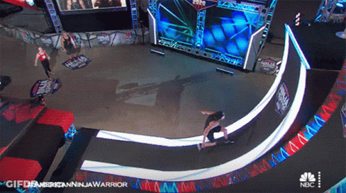 Climb Up American Ninja Warrior GIF