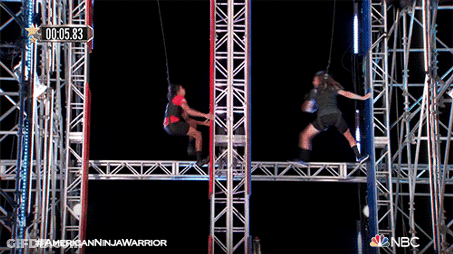 Climbing American Ninja Warrior GIF