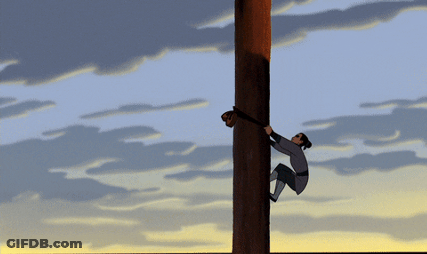 Climbing Mulan You Got This Woman GIF