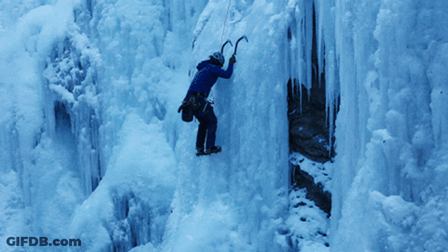 Climbing Ouray Ice Park Snow Winter GIF