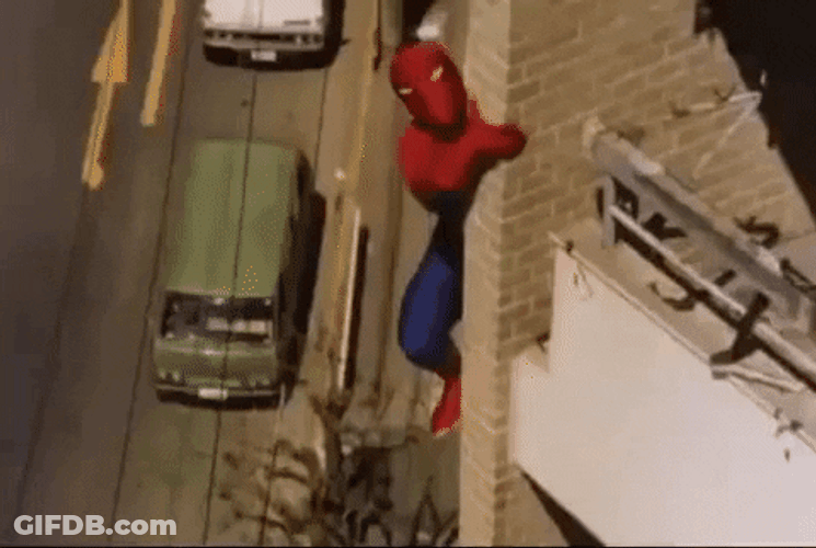 Climbing Spider-Man GIF