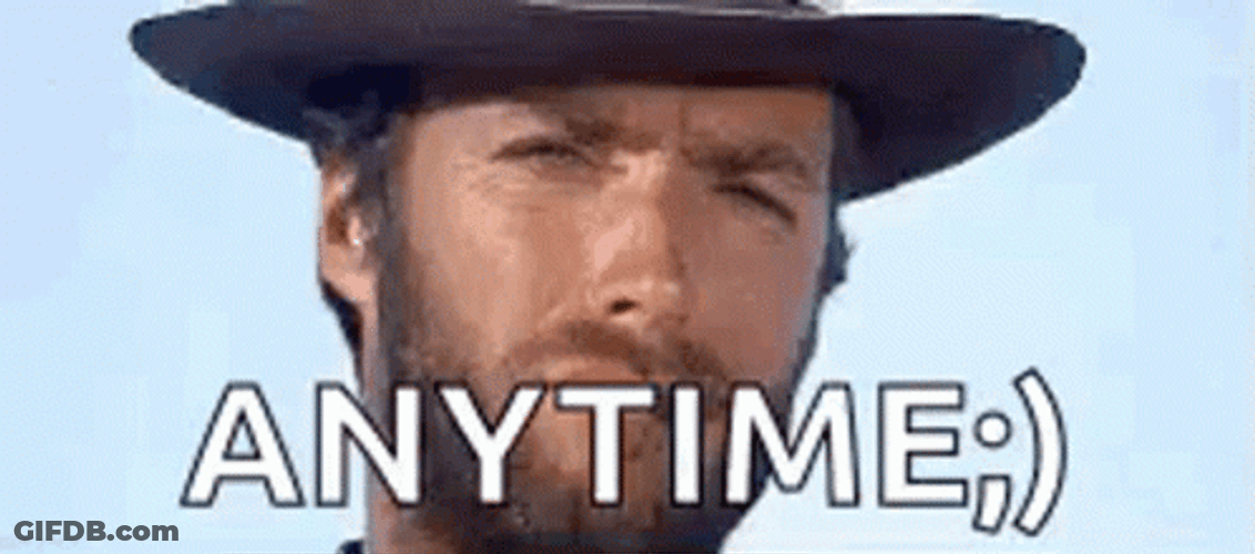 Clint Eastwood Anytime Nod Look GIF