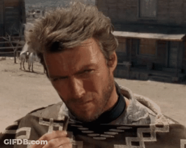 Clint Eastwood Cigarette Smoke GIF