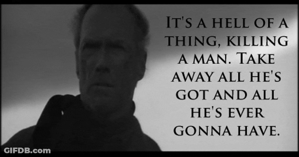 Clint Eastwood Death Quote GIF