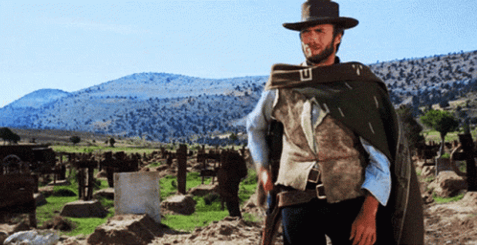 Clint Eastwood Draw Gun GIF