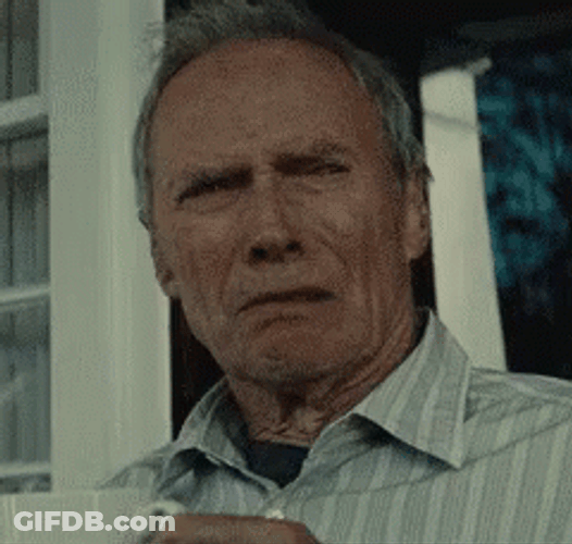 Clint Eastwood Grimace Response GIF