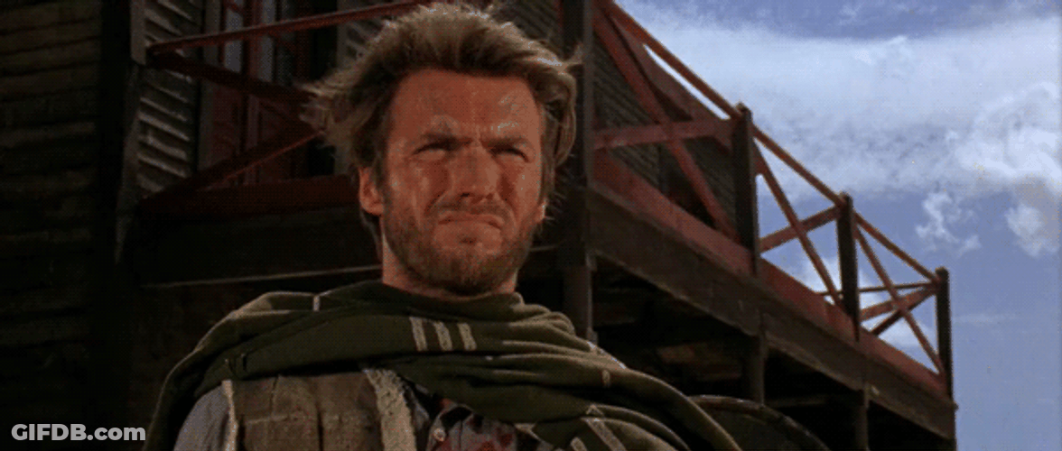 Clint Eastwood Meh Unamused GIF