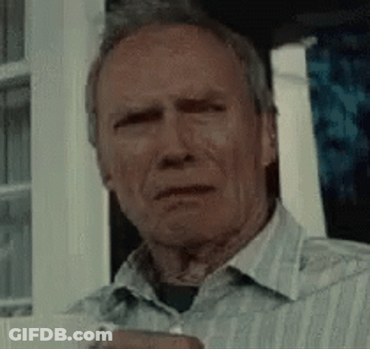 Clint Eastwood Passive Aggressive Shaking Head GIF