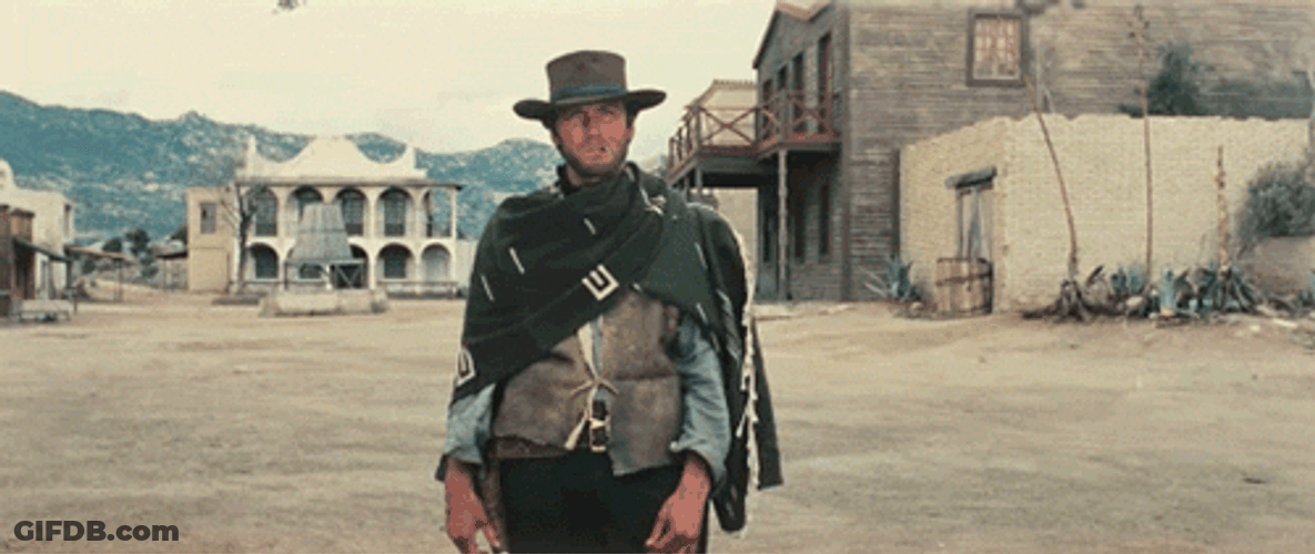 Clint Eastwood Pull Gun GIF