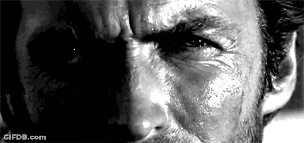 Clint Eastwood Serious Stare GIF