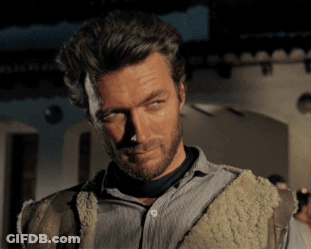 Clint Eastwood Smiling Grin GIF