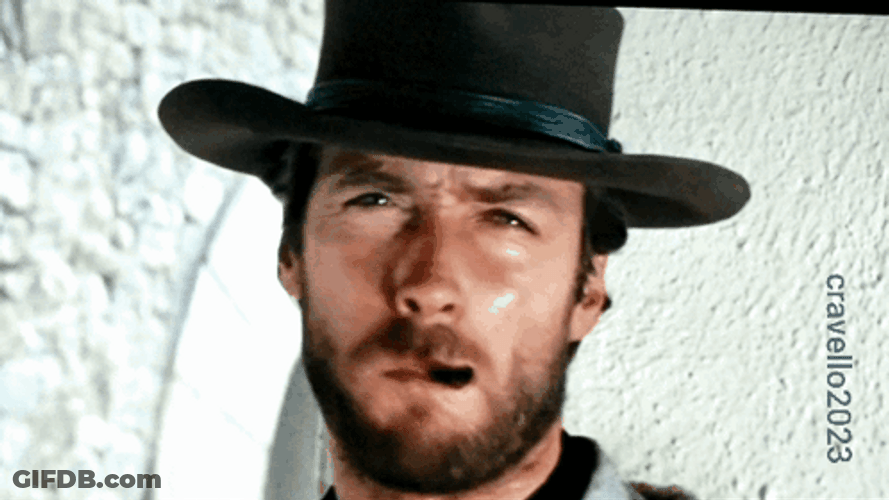 Clint Eastwood Smoking Cigar GIF