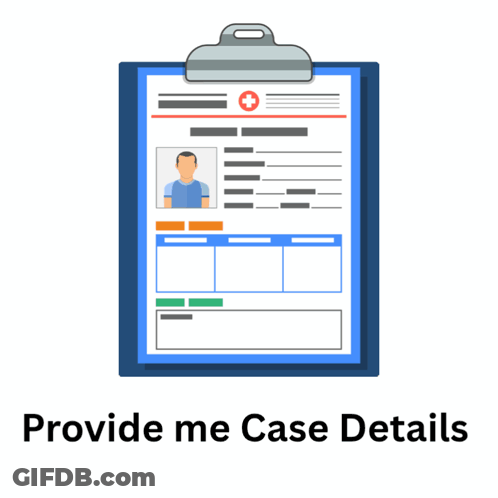 Clipboard With Man Photo And Provide Case Details GIF