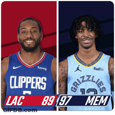Clippers And Grizzlies Basketball Players Standing Together GIF