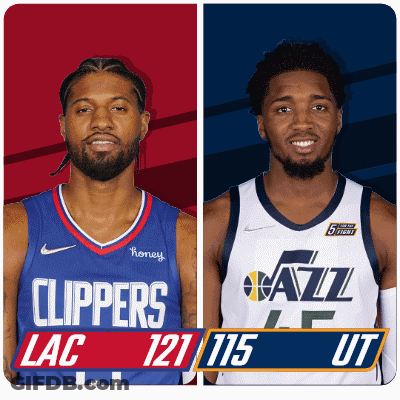 Clippers And Jazz Basketball Players GIF