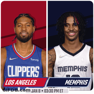 Clippers And Memphis Basketball Players GIF