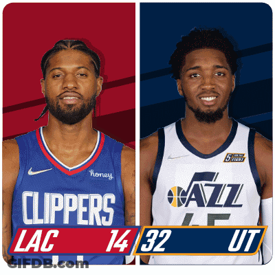 Clippers Vs Utah Jazz Basketball Players GIF