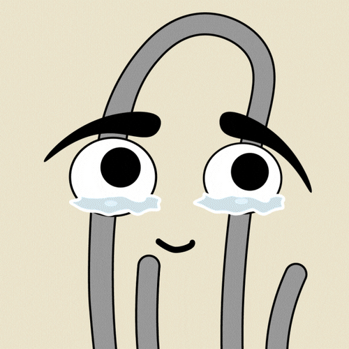 Clippy Happy Tears Cartoon GIF