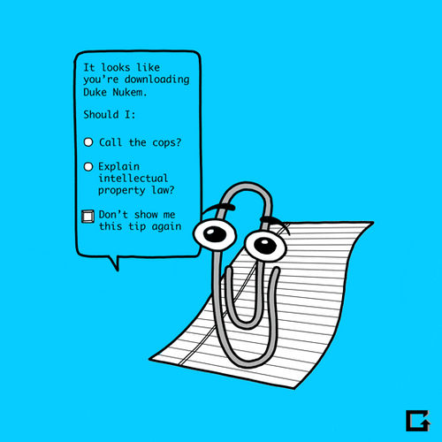 Clippy Office Assistant File Exists GIF