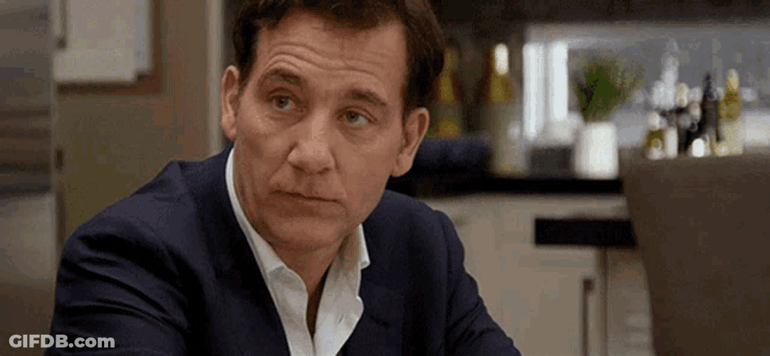 Clive Owen Bored GIF