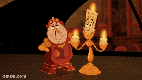 Clock And Candle On Piano GIF