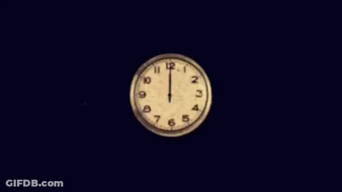 Clock Showing 4:20 On Black Background GIF