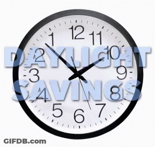 Clock Showing Daylight Savings GIF