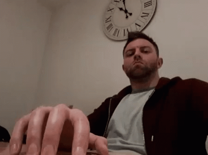 Clock Ticking Bored Man Waiting GIF