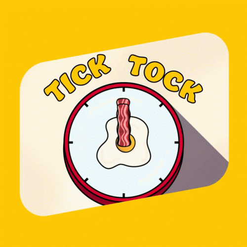 Clock Ticking Tick Tock Bacon GIF