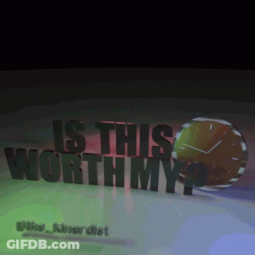 Clock With Text Is This Worth My GIF