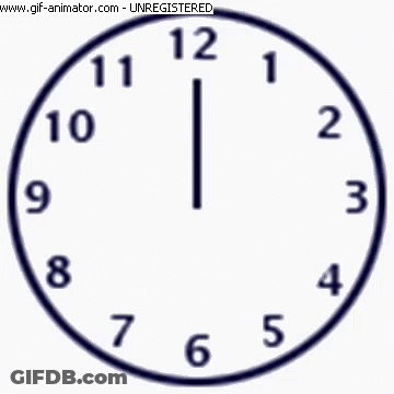 Clock With Unregistered At Bottom GIF
