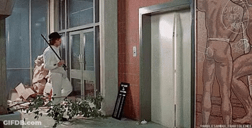 Clockwork Orange Alex Stomping Around GIF